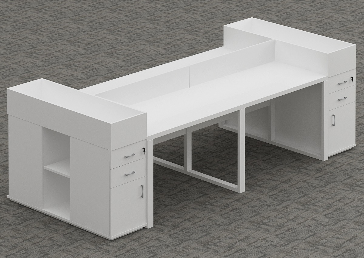 Sedes Stylish Modern Workstation With Side Storage Space Hub   4 Pax Workstation With Storage.webp